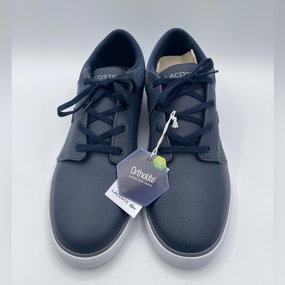 LACOSTE Minzah 319 1 P CMA Leather Lifestyle Men's Size 12 Navy - 738CMA0107092 - Picture 5 of 8